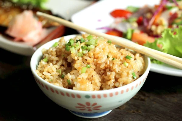 Arroz frito com alho — Fotografia de Stock