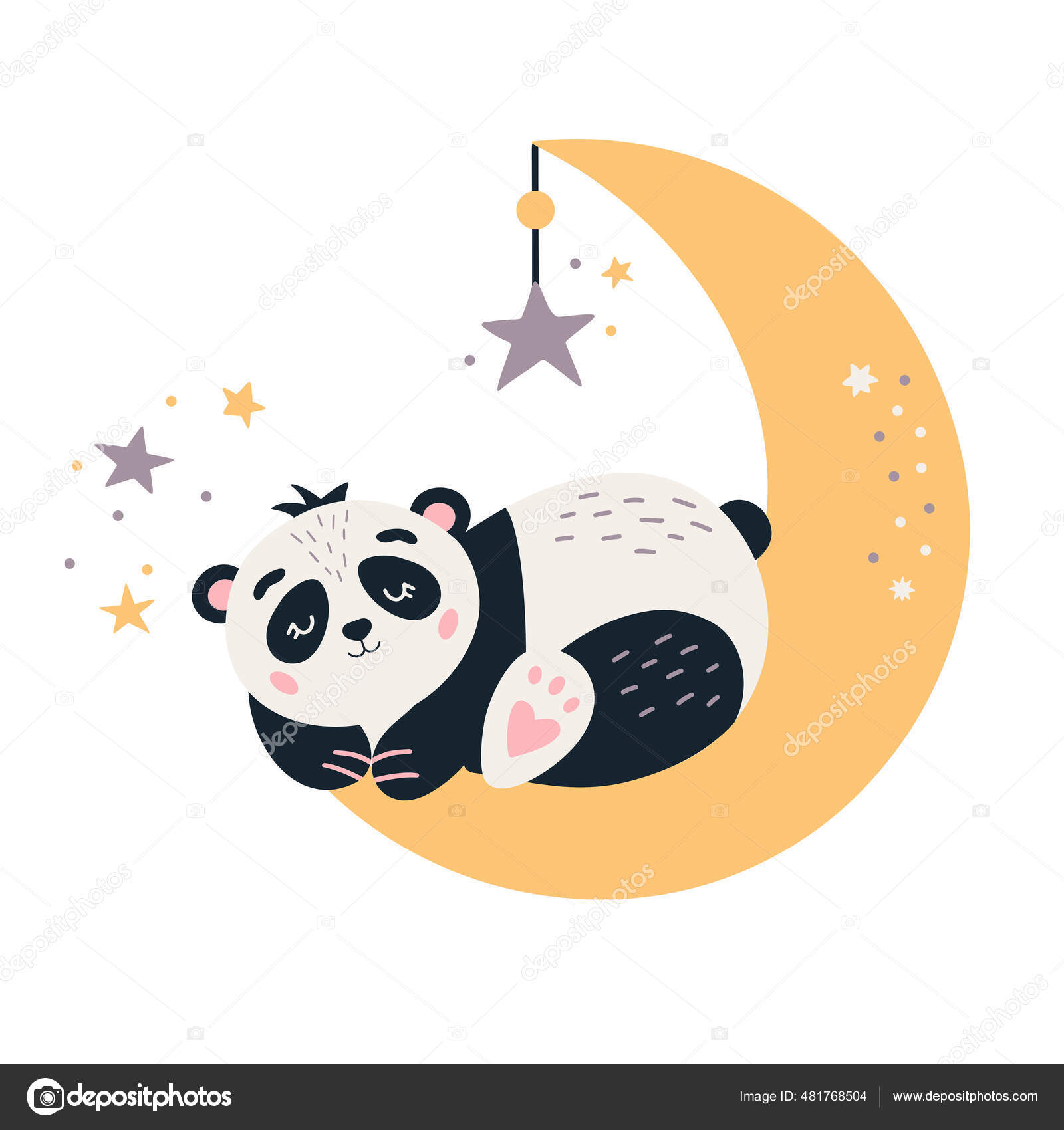 menino bonito vestindo fantasia de panda. ilustração de desenho