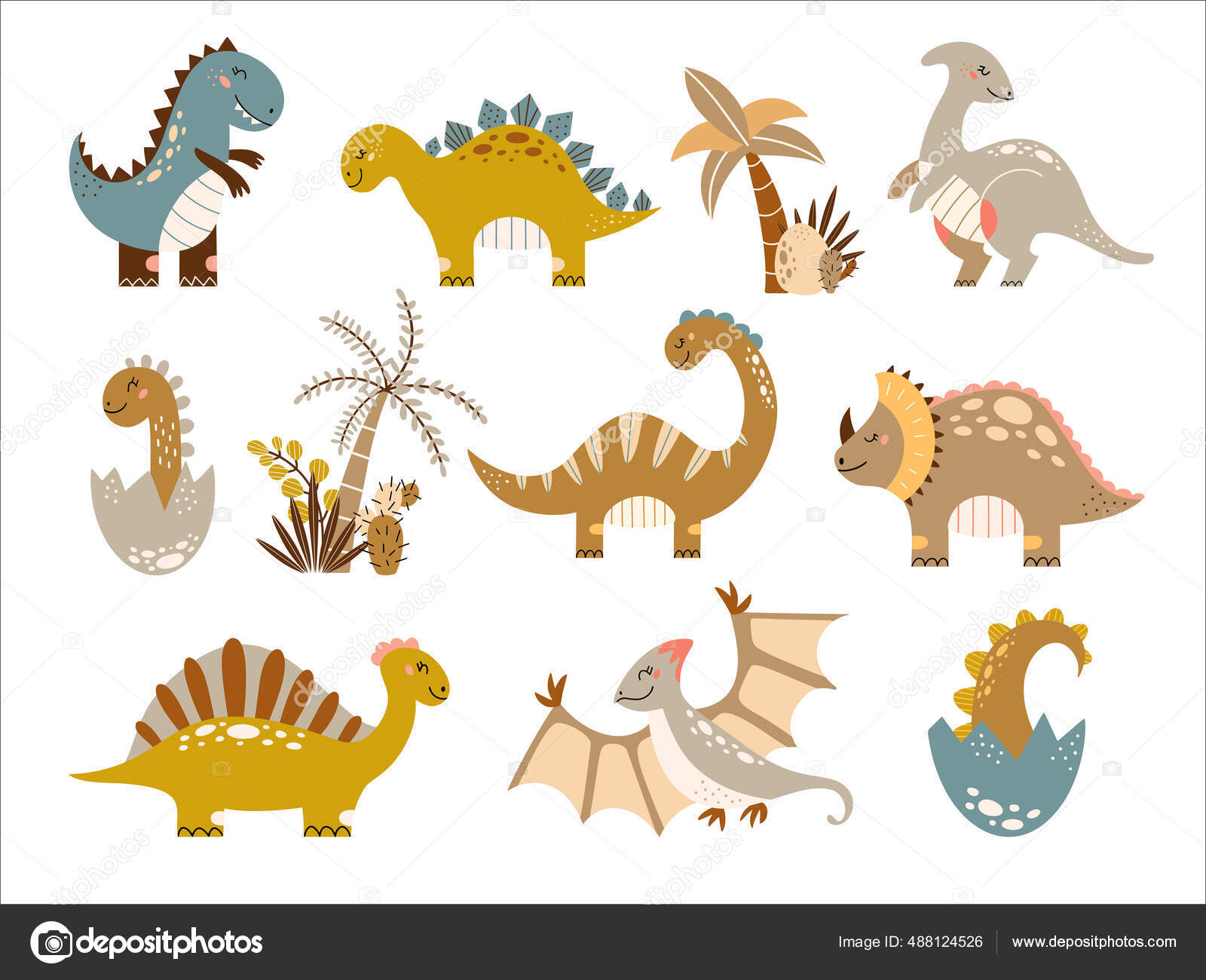 Dinossauro Realista Clipart Cartoon Dinossauro Estegossauro Em