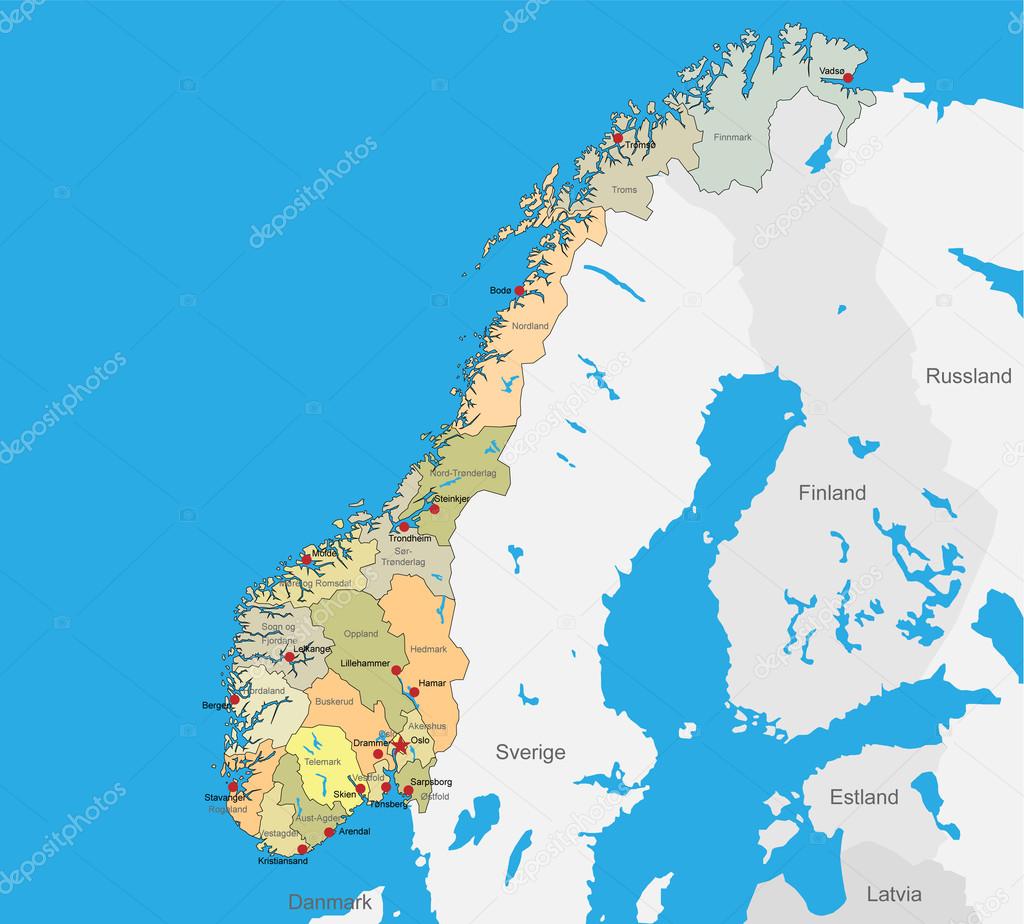 Detaljerad Karta Norge | Karta 2020