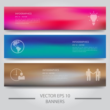 Vector smooth web banner, business card or flyer design. Blurry  clipart