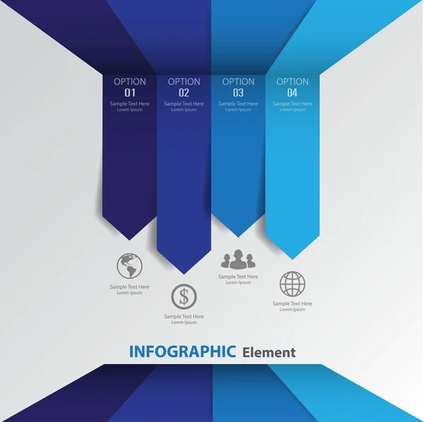 3D-s minimális infographics. Vektor — Stock Vector