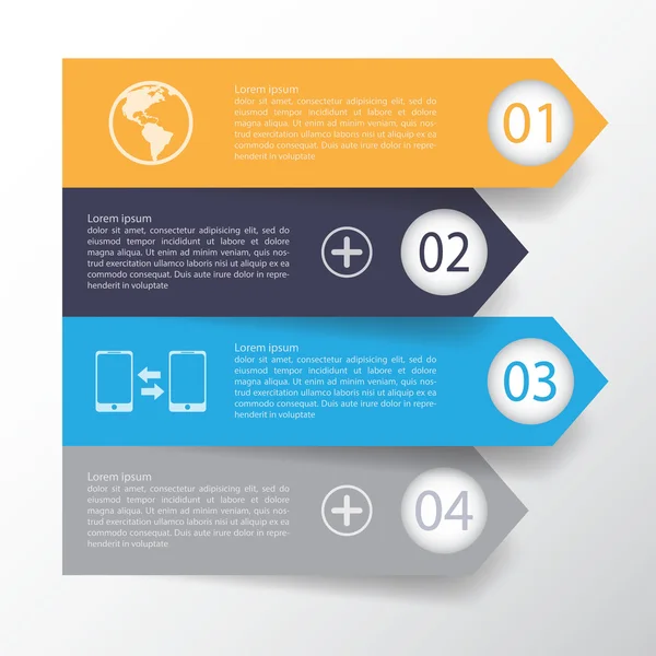 3D-Vorlage minimale Pfeilzeichen-Infografiken für Webdesign. — Stockvektor