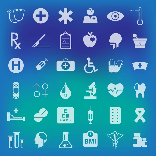 Set de iconos médicos planos. vector .illustration — Vector de stock