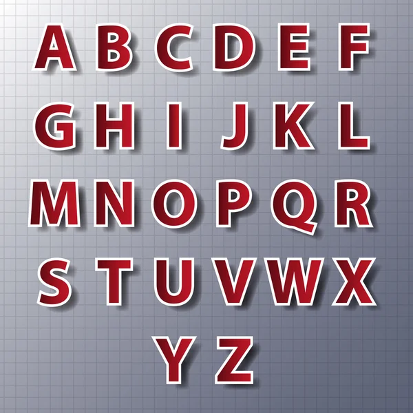 Ensemble alphabet vectoriel, papier, autocollants, étiquettes, tags.vector / eps10 . — Image vectorielle