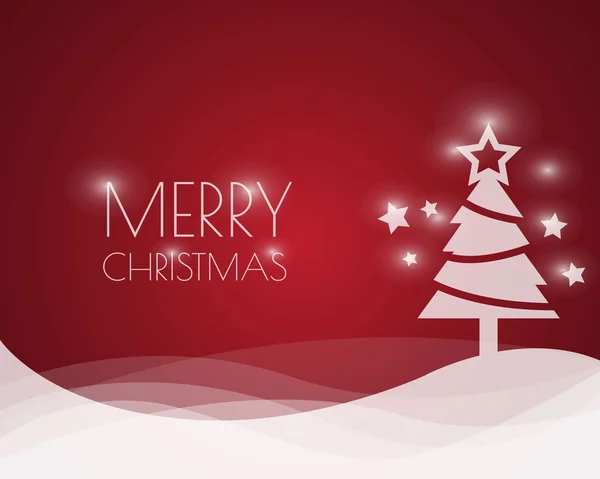 Fond de Noël avec arbre de Noël — Image vectorielle