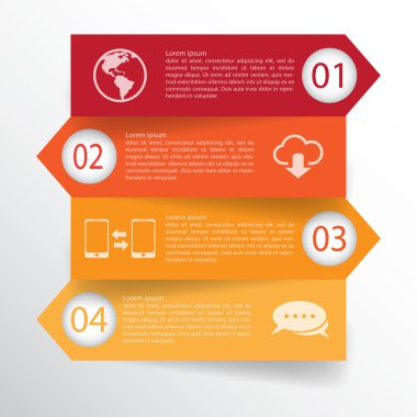 Şablon Minimal okları infographics imzalamak 