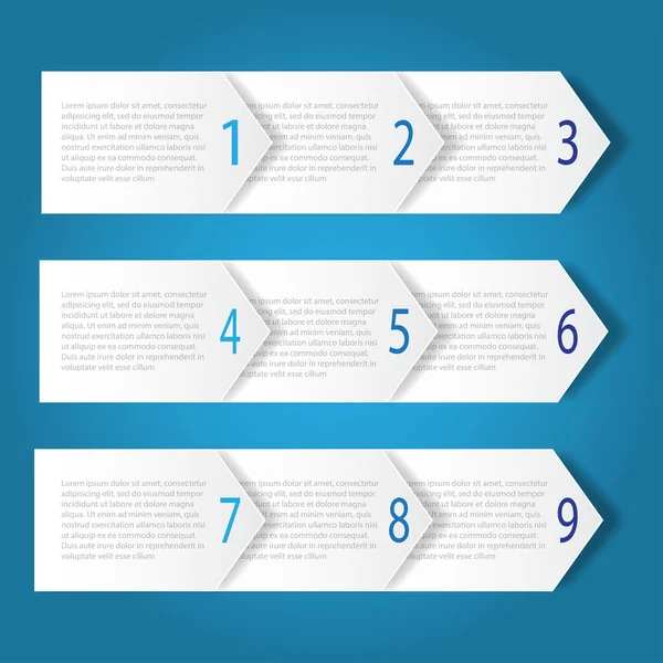 紙の線と数字のデザイン — ストックベクタ