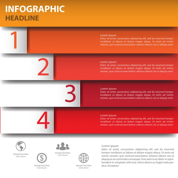 3D ilustracja minimalne infografiki. — Wektor stockowy