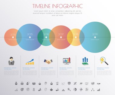 zaman çizelgesi infographics Icons set ile 