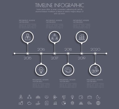 Adım tasarım sayı zaman çizelgesi şablonu 