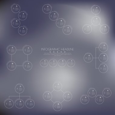 Daire okları infographics seti