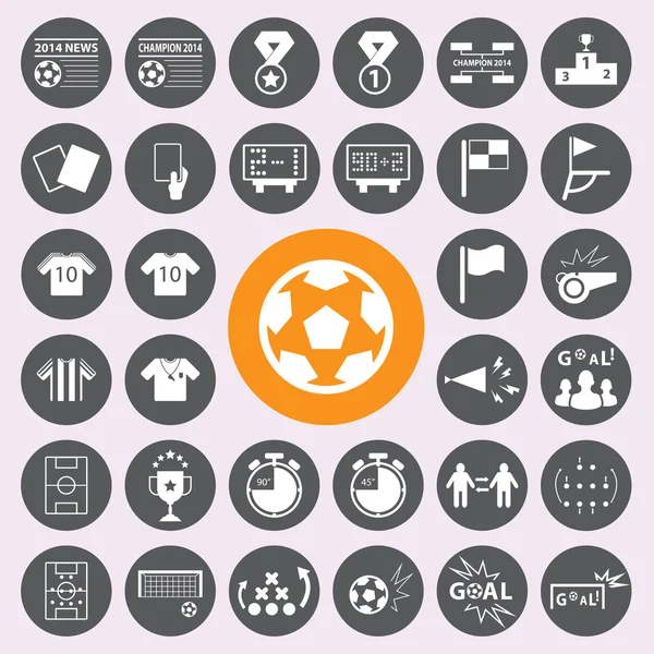 Soccer Icons set — Stock Vector