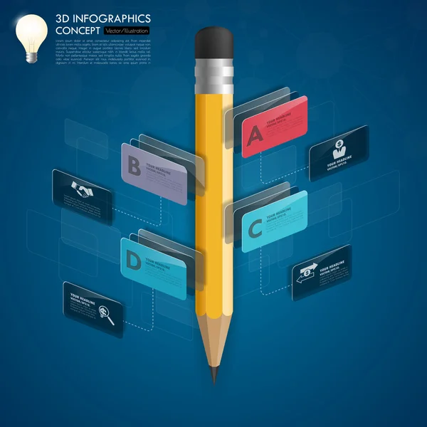 Business Modelo de Infográfico. Visualização de dados. Pode ser usado f — Vetor de Stock