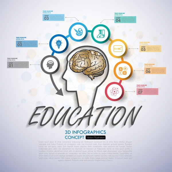 Образование фоновое искусство. учебный план. educa — стоковый вектор