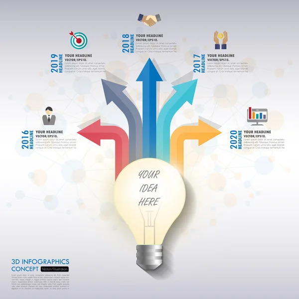 Zakelijke Infographic sjabloon. Data Visualization. vector illust — Stockvector