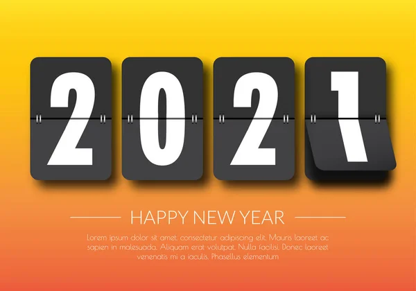 Happy New Year 2021 2021 Greetings Card Abstract Background 2021 — Stock Vector