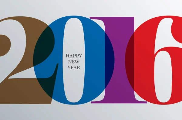 Mutlu yeni yıl 2016. Tebrik kartı. Renkli tasarım. Vektör hastası — Stok Vektör