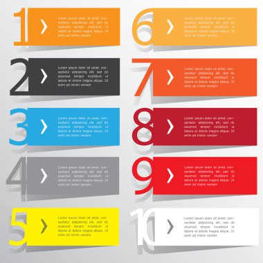 Soyut infographics seçenekleri şablon sayısı. Vektör illustrati