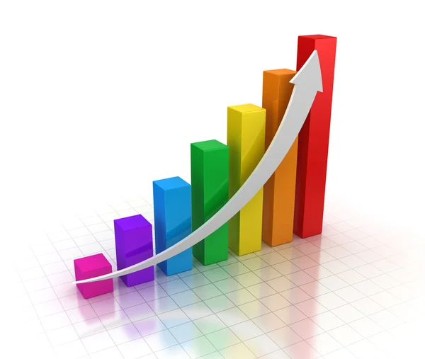 Färgglada business diagram — Stockfoto