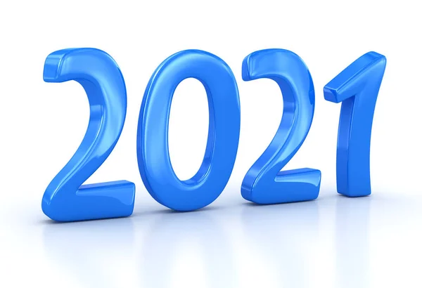 Yeni yıl 2021. 3d oluşturma ve bilgisayar tarafından oluşturulan resim.
