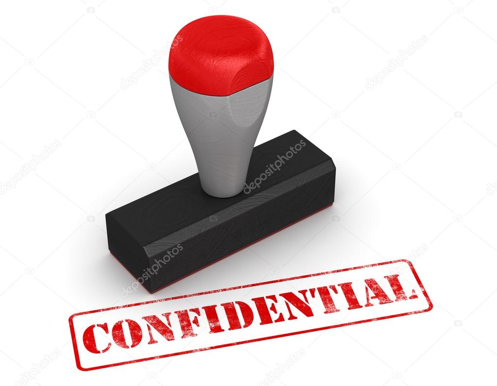 Rubber stamp - confidential