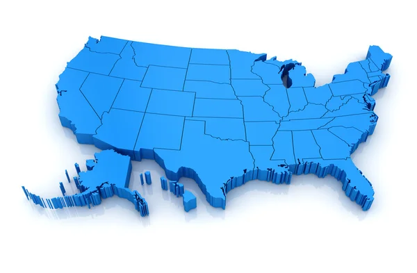 Mapa dos EUA — Fotografia de Stock