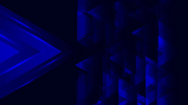 Siyah arkaplan vektör illüstrasyonunda mavi soyut geometrik tasarım.