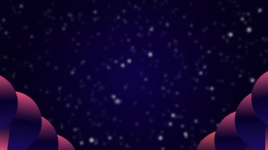 4k videosunda koyu mavi arkaplanda parlayan ışıklar.