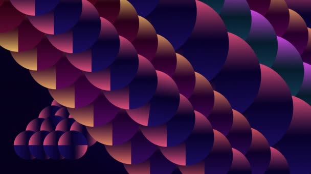 Purpurowy sztandar okrągły z cieniami w wideo 4k. — Wideo stockowe