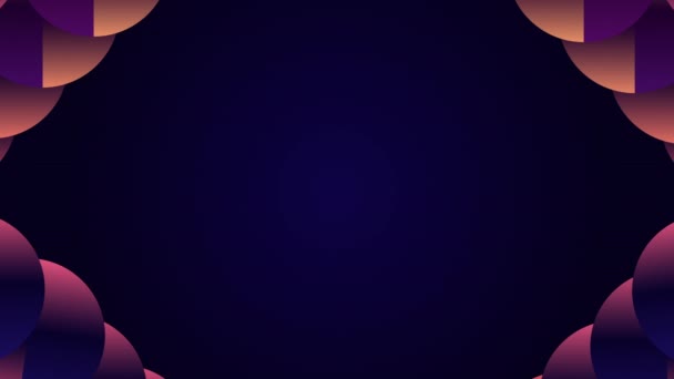 Marco geométrico púrpura sin costuras digital en vídeo 4k. — Vídeos de Stock