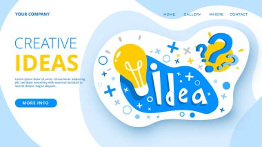 Yaratıcı fikir vektörü illüstrasyonunun Doodle tasarım biçimi.