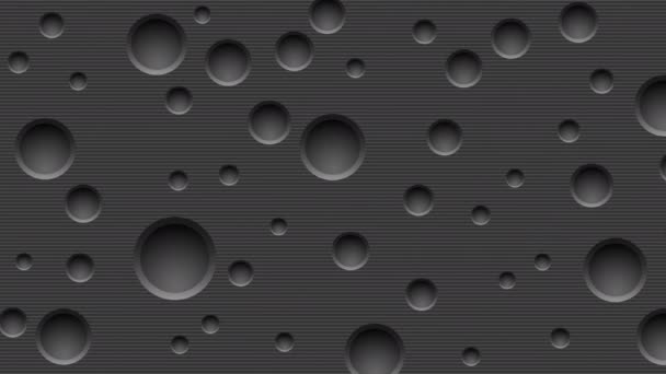 Abstrakte schwarze und graue Kugeln Hintergrund-Design-Animation. — Stockvideo