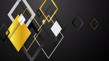 4k videosunda soyut geometrik siyah arkaplan.