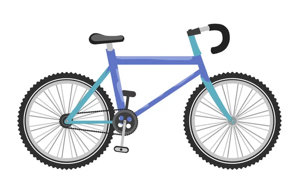 Veículo Eco. Bicicleta esporte moderno no estilo dos desenhos animados sobre fundo branco. — Vetor de Stock