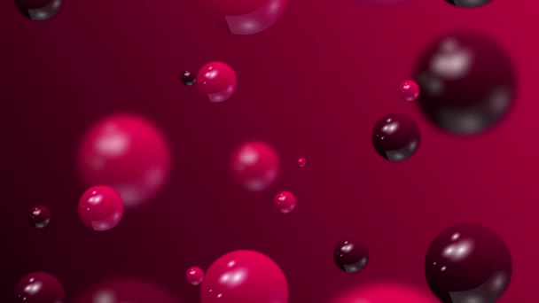 Fondo rosa con diseño de bolas en vídeo 4k. — Vídeos de Stock