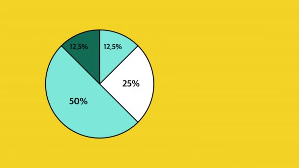 4k video van infographic template ontwerp met cirkel elementen. — Stockvideo