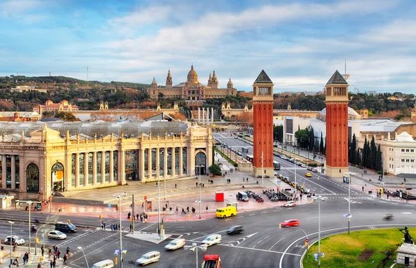 Barcelona - Placa de espanya, Spanyol — Stok Foto