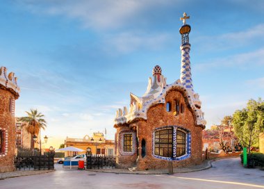 Barcelona, Park Guell, İspanya - kimse
