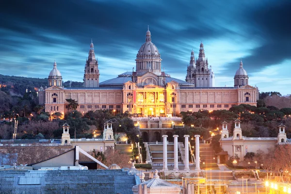 MNAC museum beläget på Montjuïc område i barcelona, Spanien — Stockfoto