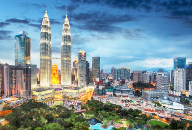 KUALA LUMPUR, MALAYSIA - Ferbruary 5: Petronas Towers on Februar clipart