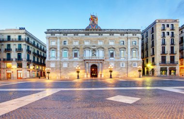 Generalitat Catalonia Palace Barcelona'da Sant Jaume Meydanı