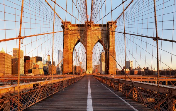 Puente de Brooklyn, Nueva York, nadie — Foto de Stock