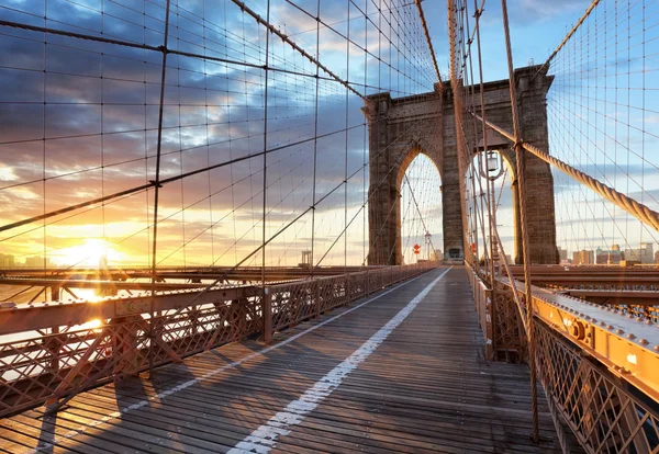 New York, Brooklyn bridge, Lower Manhattan, USA — Stock Photo, Image