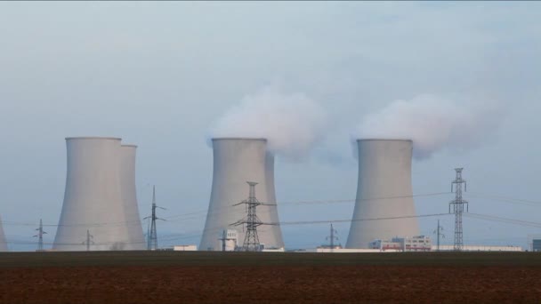 Central nuclear — Vídeos de Stock