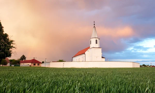 Beautiful Church on field — Stock Photo, Image