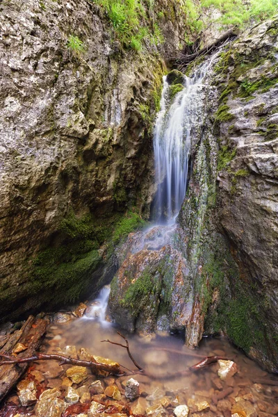 Waterfall spring dans la vallée de Zejmarska, Slovaquie — Photo