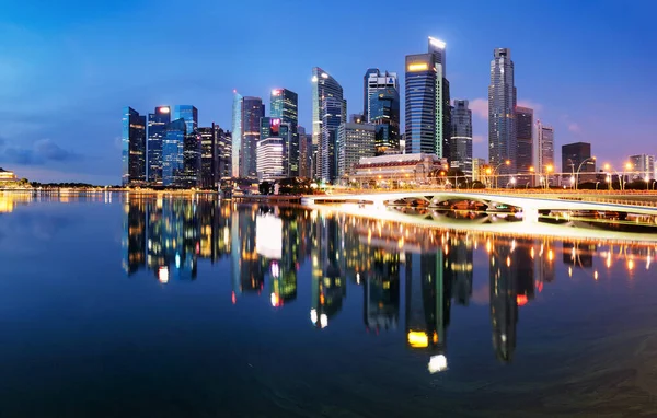 Skyline Singapour Avec Gratte Ciel Asie — Photo