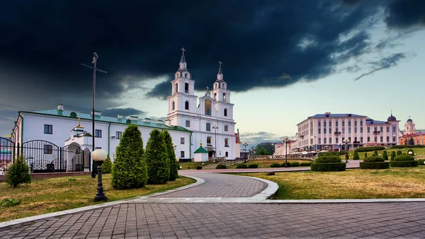 Minsk Bielorrússia Catedral Espírito Santo Minsk Igreja Ortodoxa Principal Bielorrússia — Fotografia de Stock