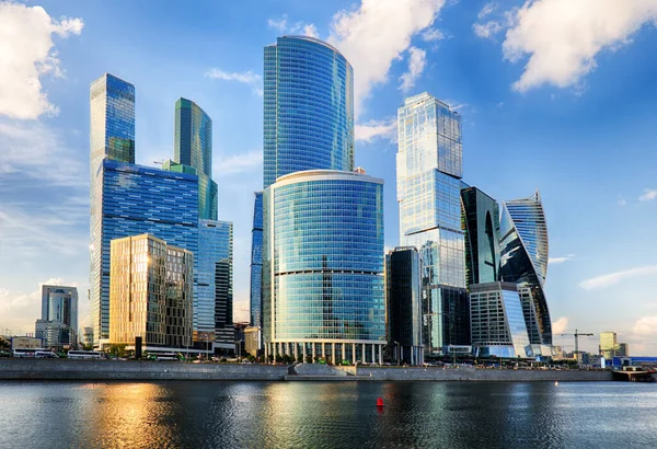Russie Moscou Skyline Modern International Bussinec Center — Photo